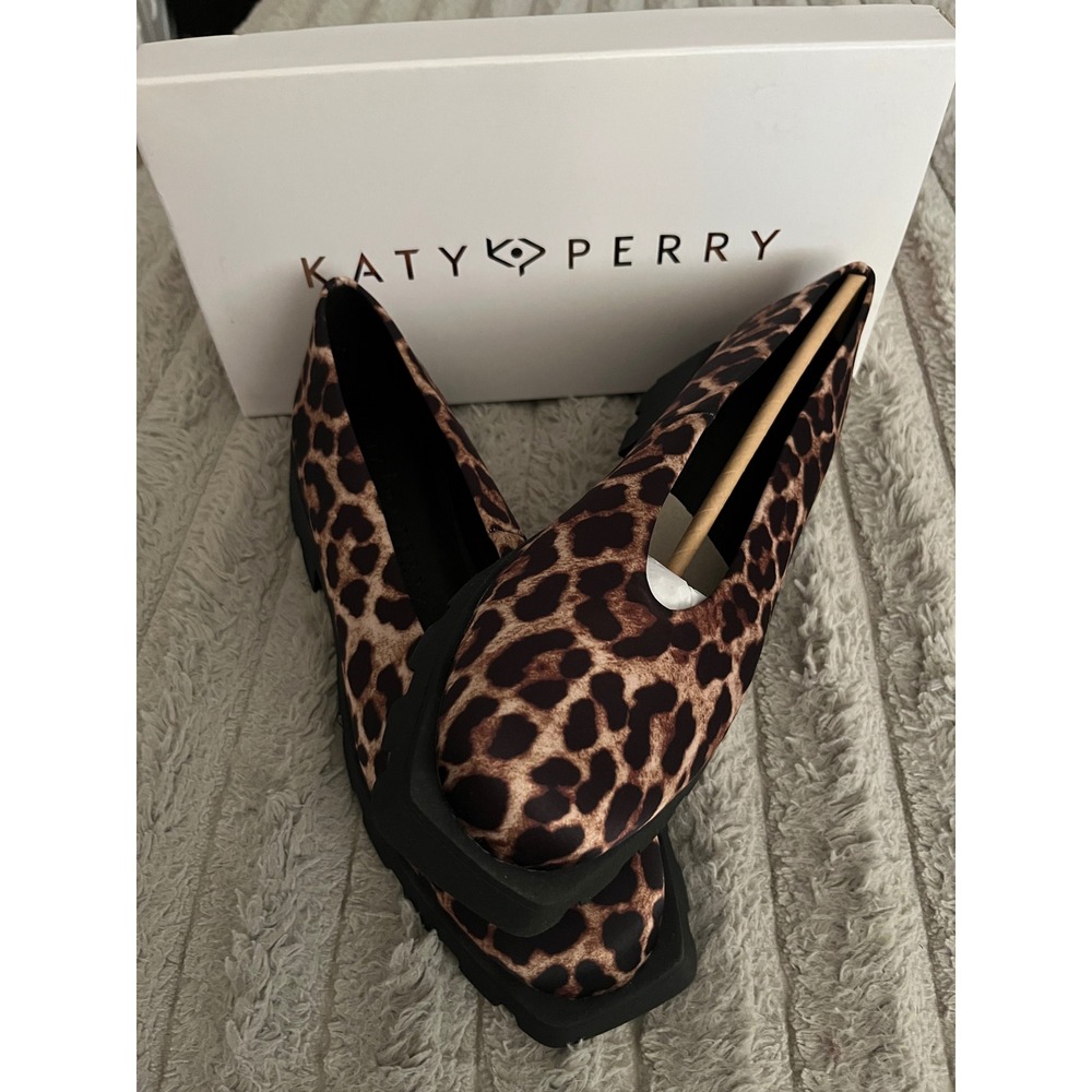 Katy Perry The Daarling Leopard Slip On Loafers Coffee Multi Size 11M brand new